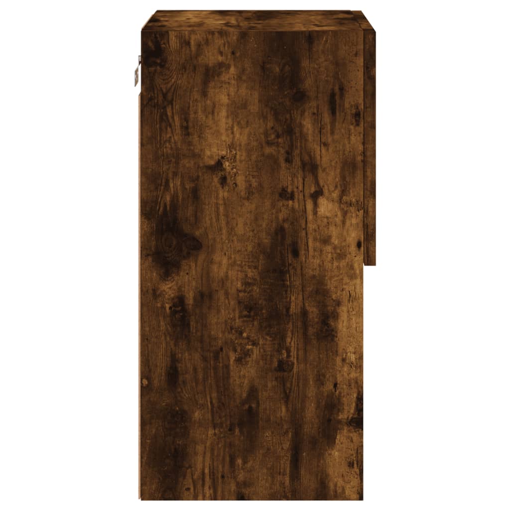 vidaXL Έπιπλο Τηλεόρασης με LED Καπνιστή Δρυς 30,5x30x60 εκ.