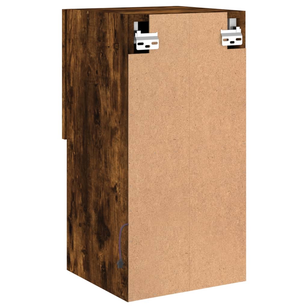 vidaXL Έπιπλο Τηλεόρασης με LED Καπνιστή Δρυς 30,5x30x60 εκ.