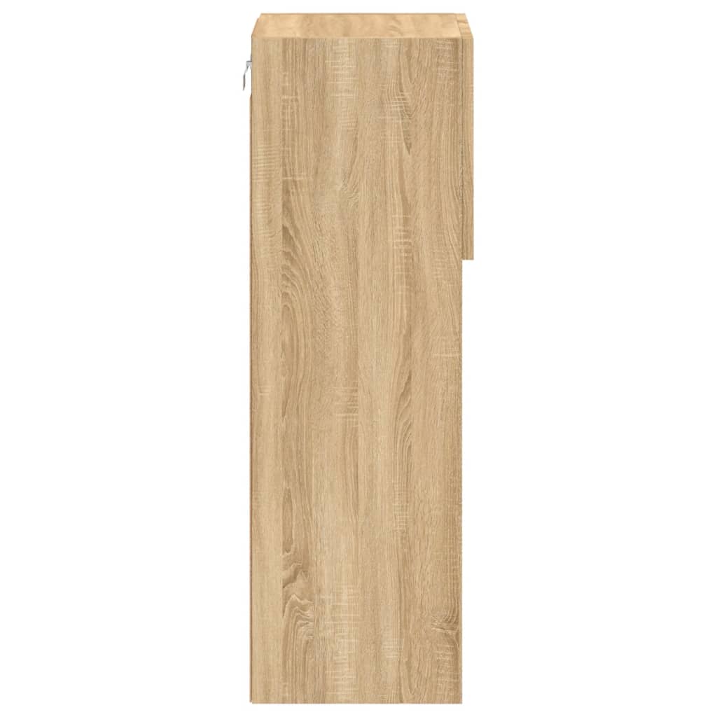 vidaXL Έπιπλο Τηλεόρασης με LED Sonoma Δρυς 30,5x30x90 εκ.