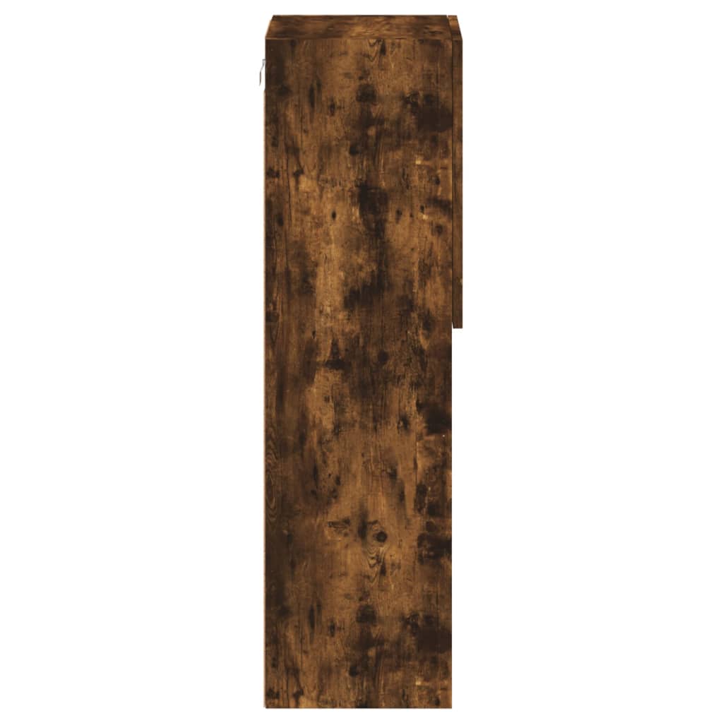 vidaXL Έπιπλα Τηλεόρασης με LED 2 τεμ. Καπνιστή Δρυς 30,5x30x102 εκ.