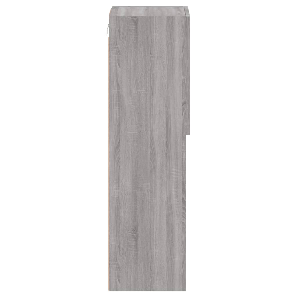 vidaXL Έπιπλο Τηλεόρασης με LED Γκρι Sonoma 30,5x30x102 εκ.