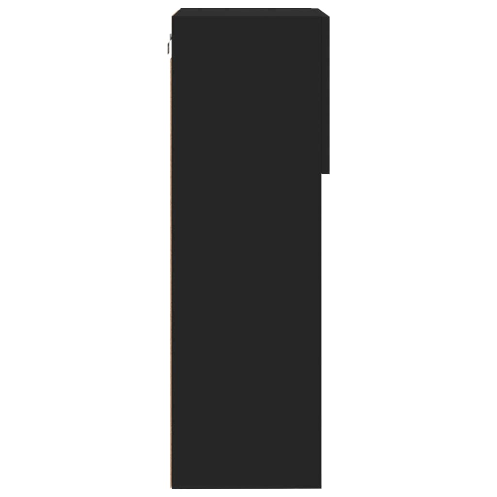 vidaXL Έπιπλο Τηλεόρασης με LED Μαύρο 40,5 x 30 x 90 εκ.