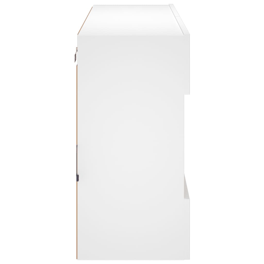 vidaXL Έπιπλο Τοίχου Τηλεόρασης με LED Λευκό 98,5x30x60,5 εκ.