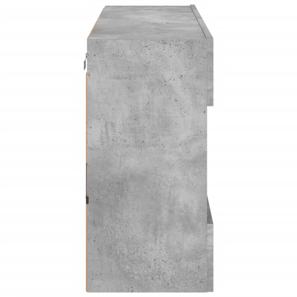 vidaXL Έπιπλο Τηλεόρασης με LED Γκρι Σκυροδέματος 98,5x30x60,5 εκ.
