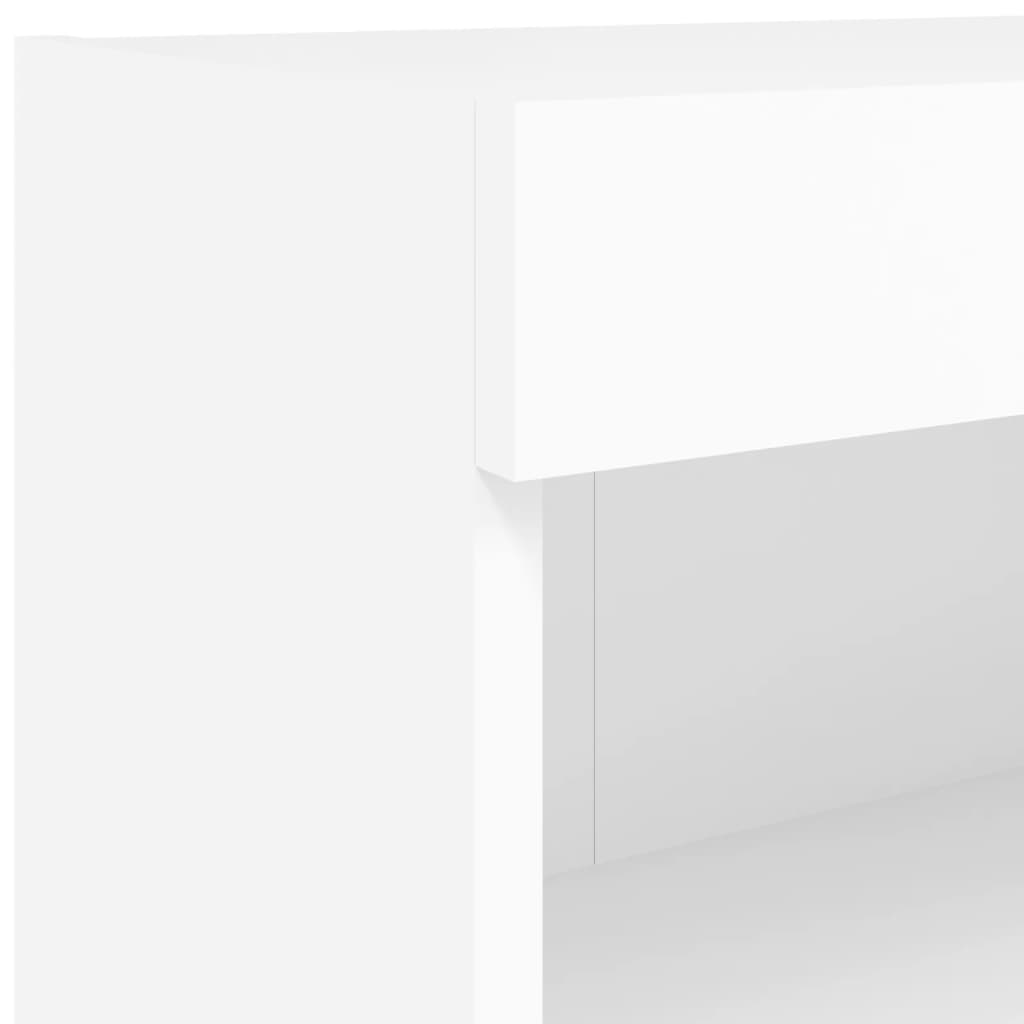 vidaXL Έπιπλα Τηλεόρασης με LED 2 τεμ. Λευκά 60 x 30 x 30 εκ.