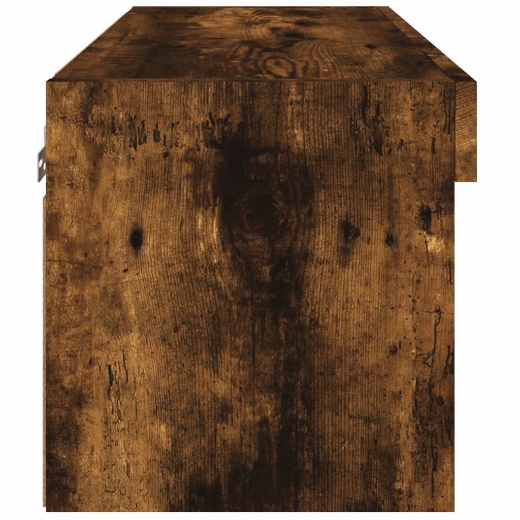 vidaXL Έπιπλο Τηλεόρασης με LED Καπνιστή Δρυς 60x30x30 εκ.