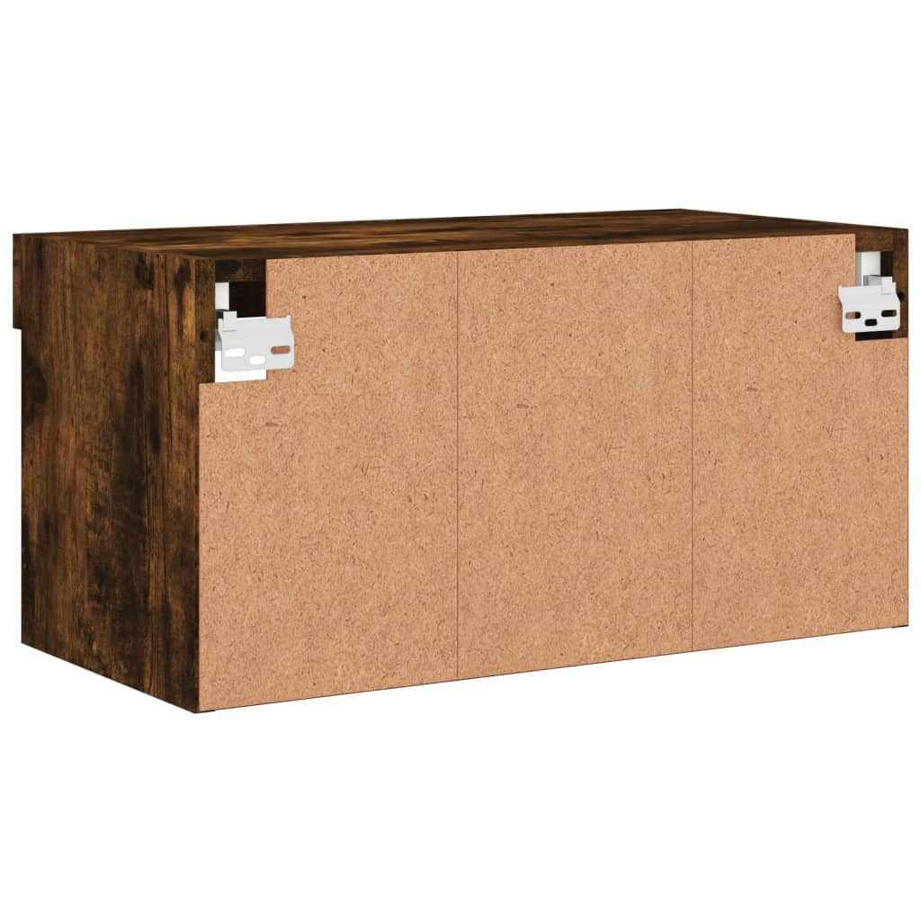 vidaXL Έπιπλο Τηλεόρασης με LED Καπνιστή Δρυς 60x30x30 εκ.