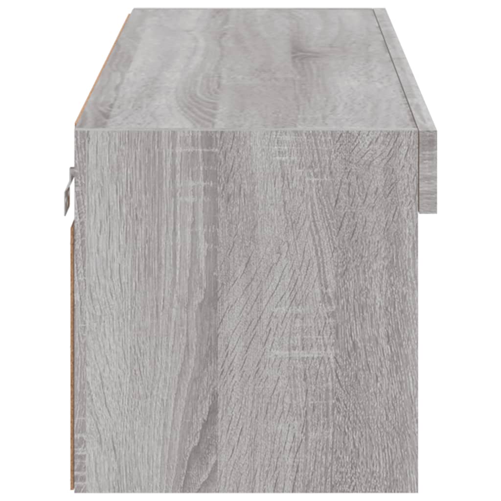 vidaXL Έπιπλο Τηλεόρασης με LED Γκρι Sonoma 100x30x30 εκ.