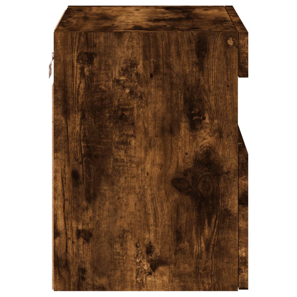 vidaXL Έπιπλο Τοίχου Τηλεόρασης με LED Καπνιστή Δρυς 40x30x40 εκ.