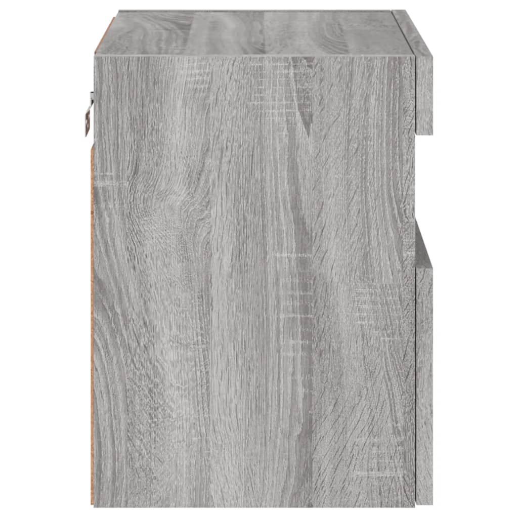 vidaXL Έπιπλο Τοίχου Τηλεόρασης με LED Γκρι Sonoma 40x30x40 εκ.