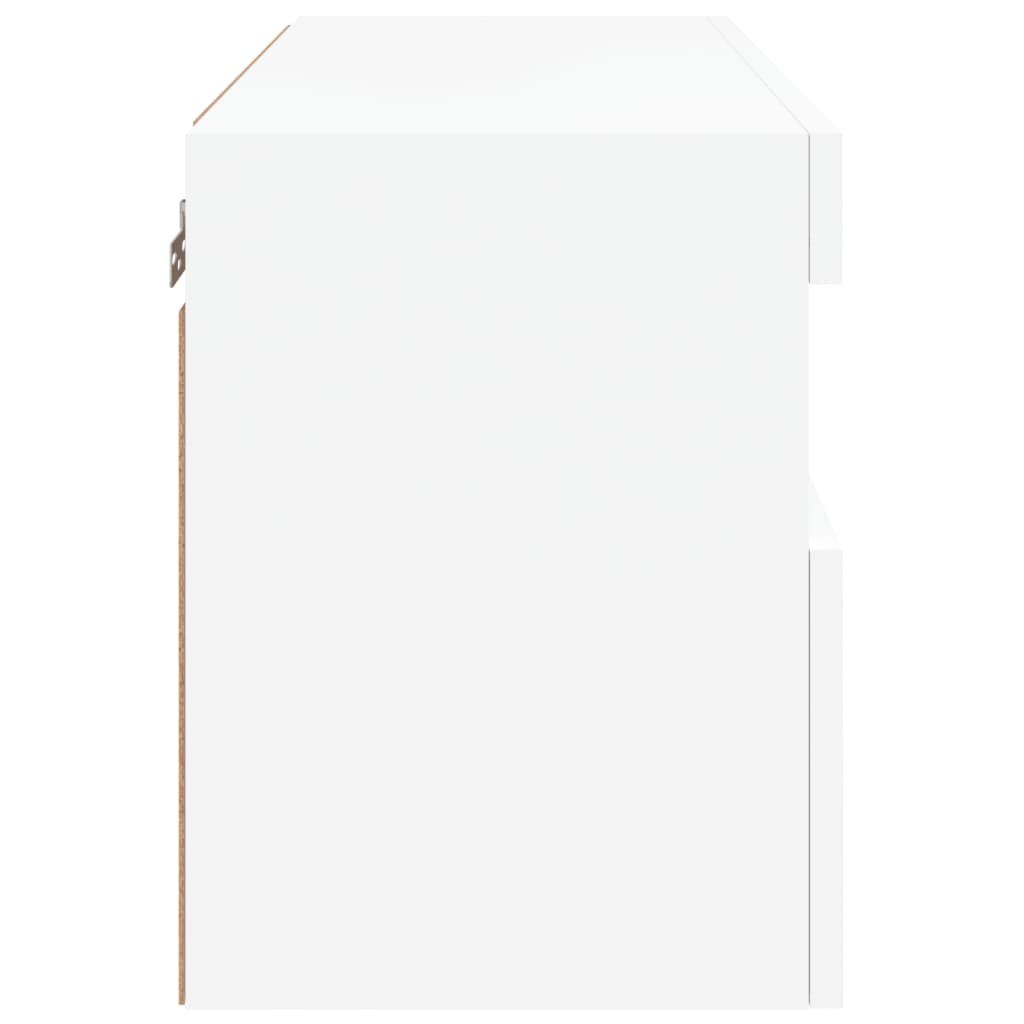 vidaXL Έπιπλο Τοίχου Τηλεόρασης με LED Λευκό 40x30x40 εκ.
