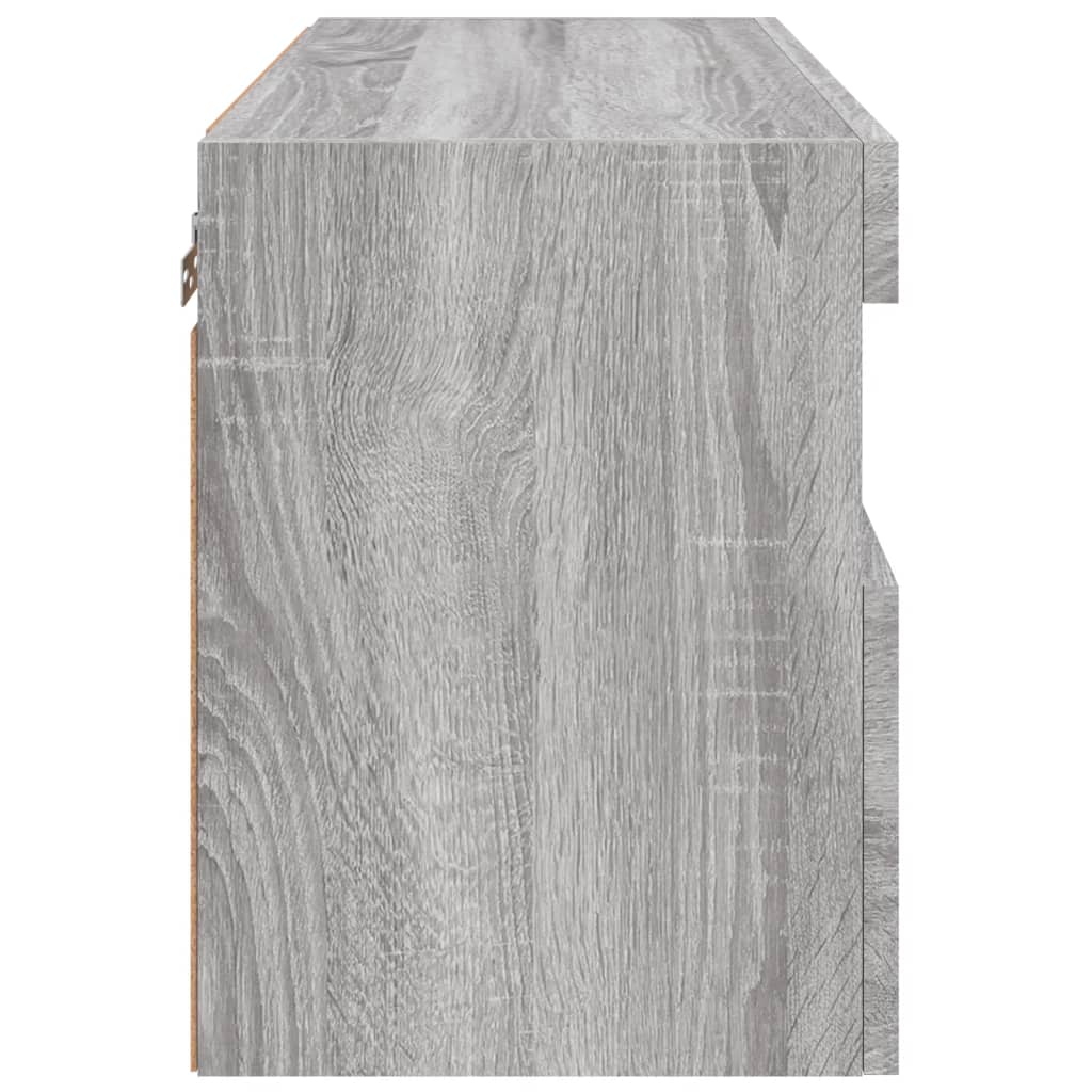 vidaXL Έπιπλο Τοίχου Τηλεόρασης με LED Γκρι Sonoma 60x30x40 εκ.