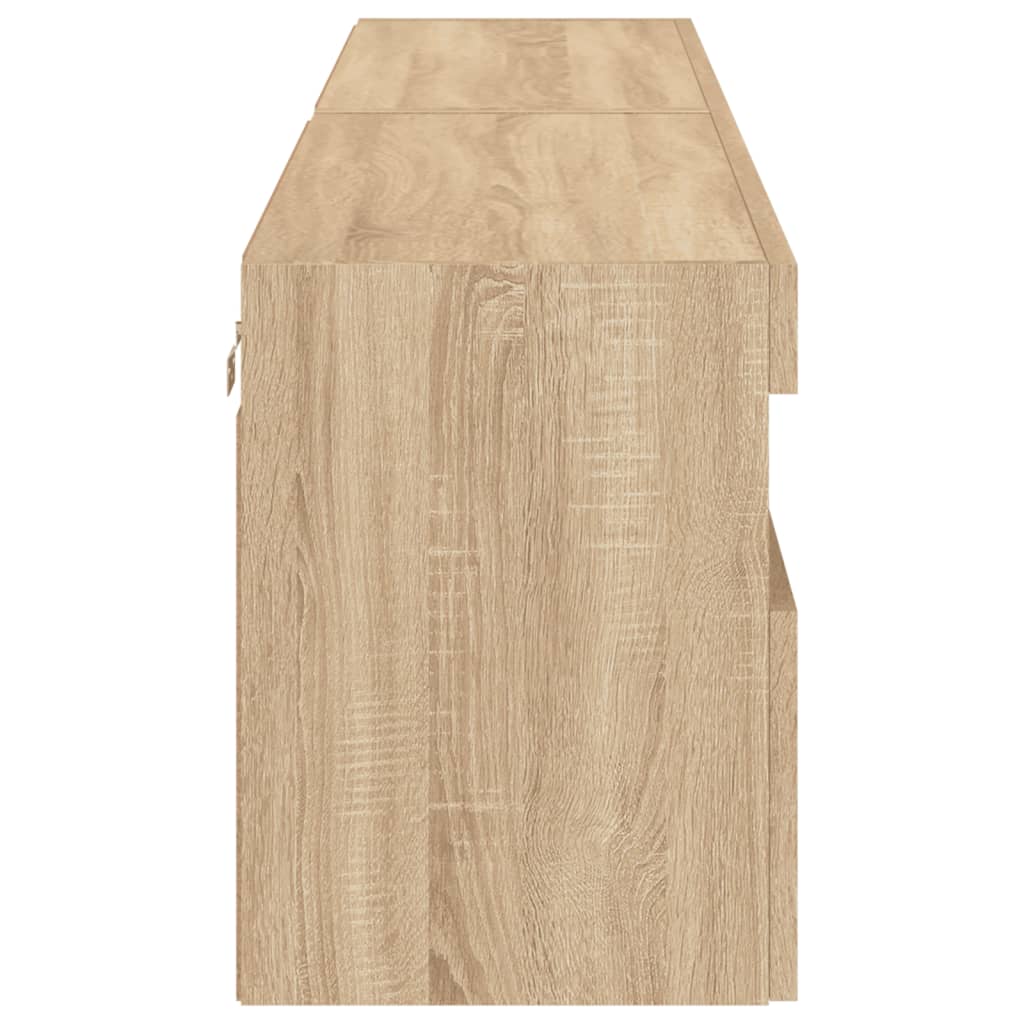 vidaXL Έπιπλα Τοίχου Τηλ. με LED 2 Τεμ. Sonoma Δρυς 80x30x40 εκ.