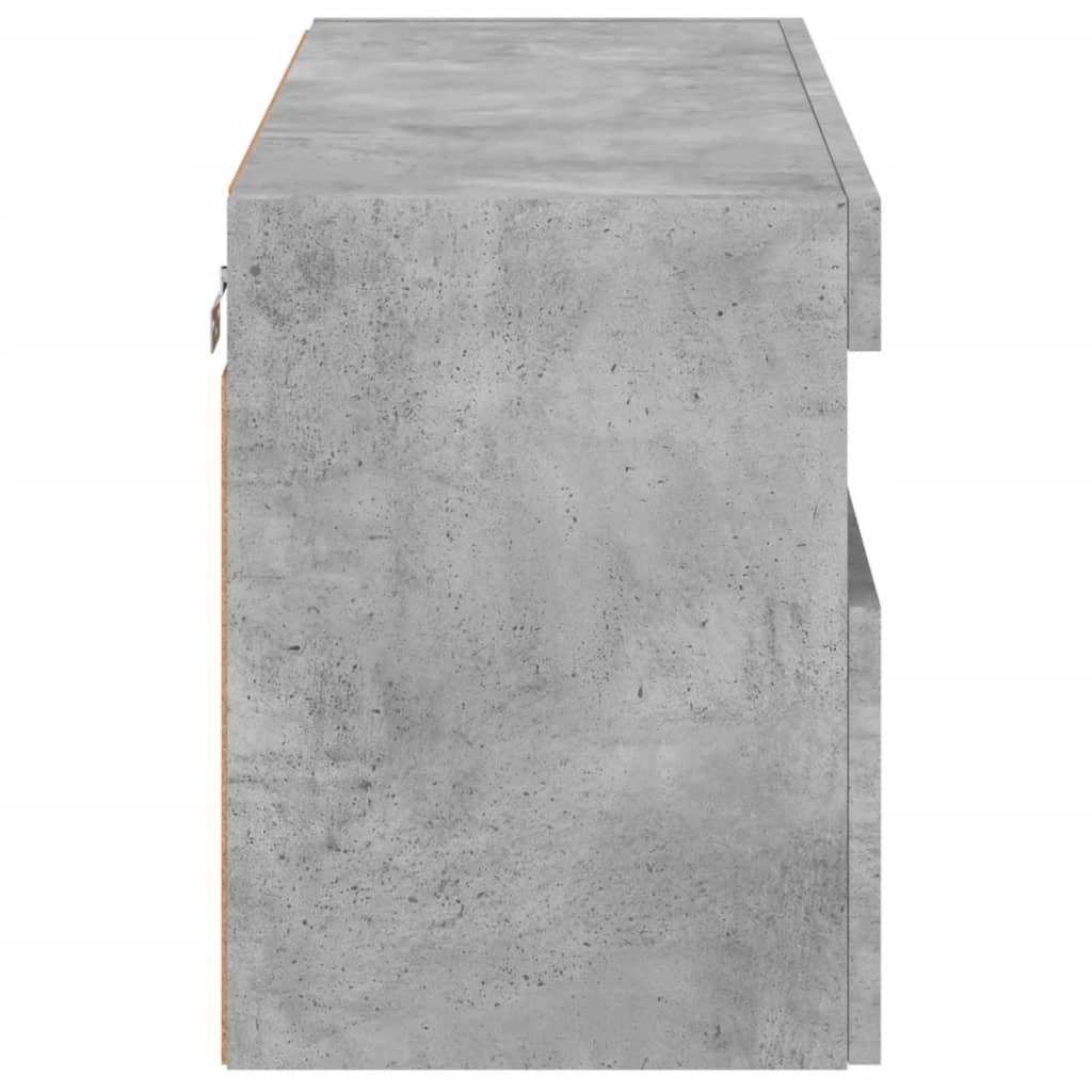 vidaXL Έπιπλο Τηλεόρασης με LED Γκρι Σκυροδέματος 80x30x40 εκ.