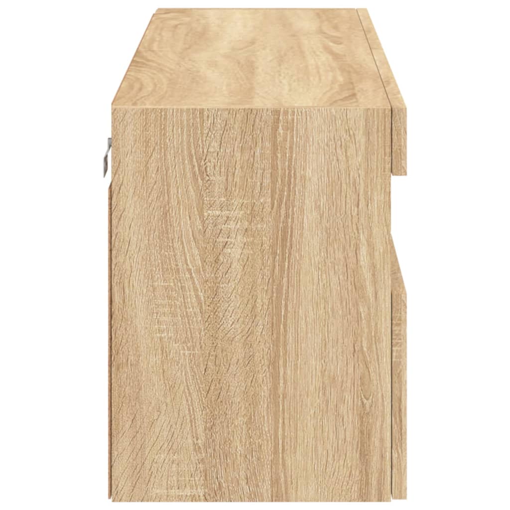 vidaXL Έπιπλο Τοίχου Τηλεόρασης με LED Sonoma Δρυς 100x30x40 εκ.
