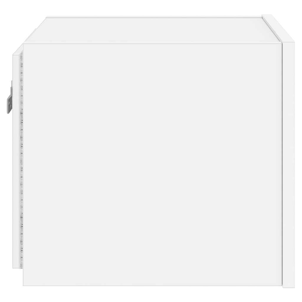 vidaXL Έπιπλο Τοίχου Τηλεόρασης με LED Λευκό 30,5x35x30 εκ.