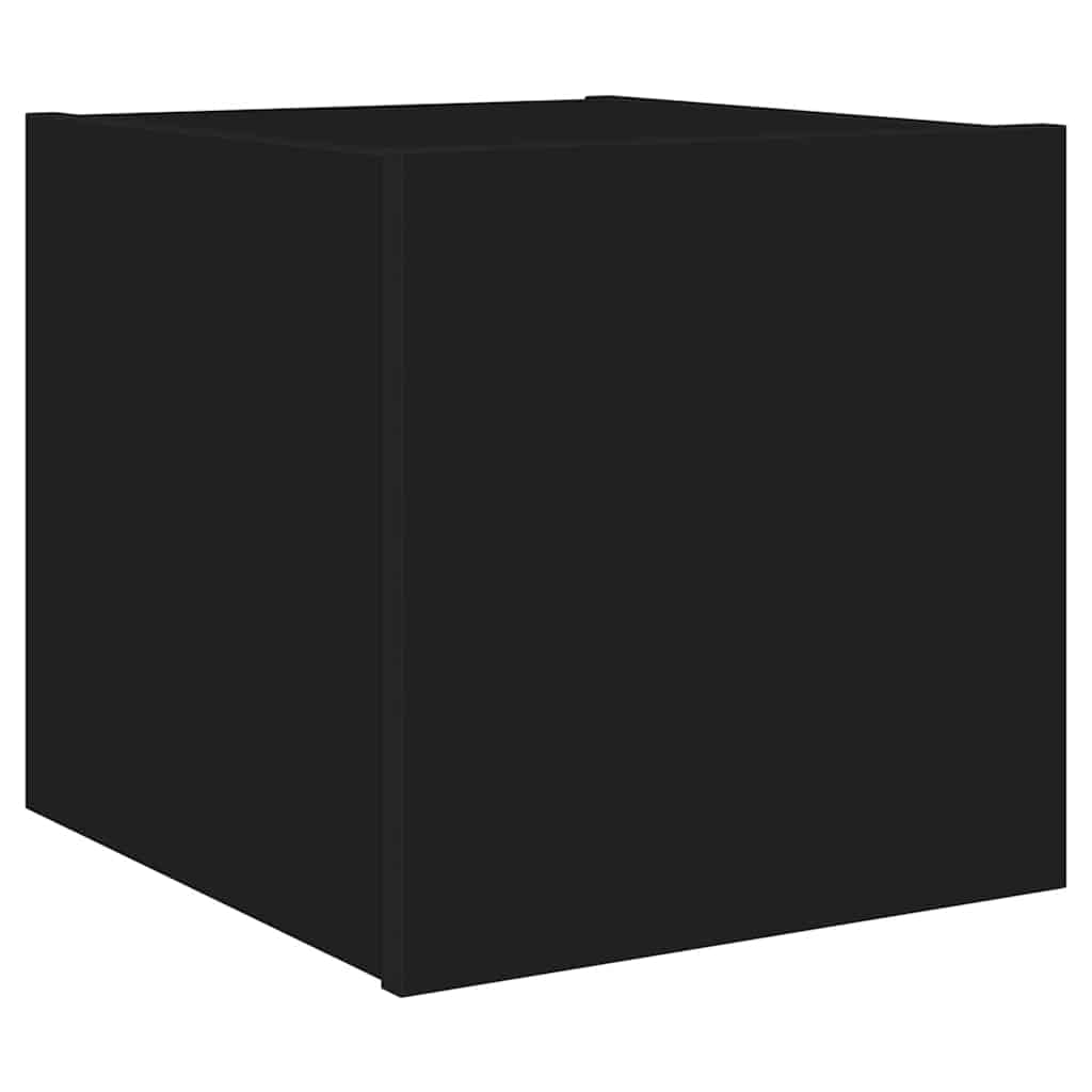 vidaXL Έπιπλα Τοίχου Τηλεόρασης με LED 2 Τεμ. Μαύρα 30,5x35x30 εκ.