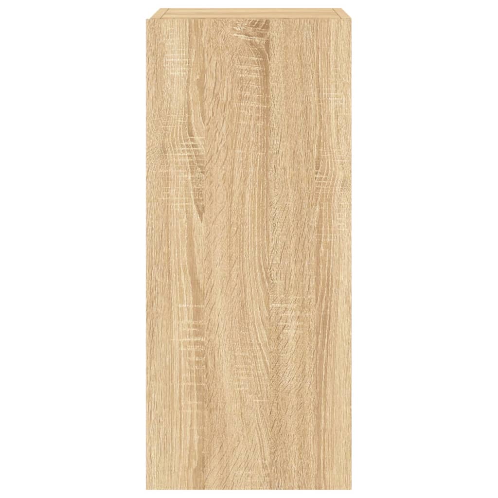 vidaXL Έπιπλα Τοίχου Τηλ. με LED 2 Τεμ. Sonoma Δρυς 30,5x35x70 εκ.