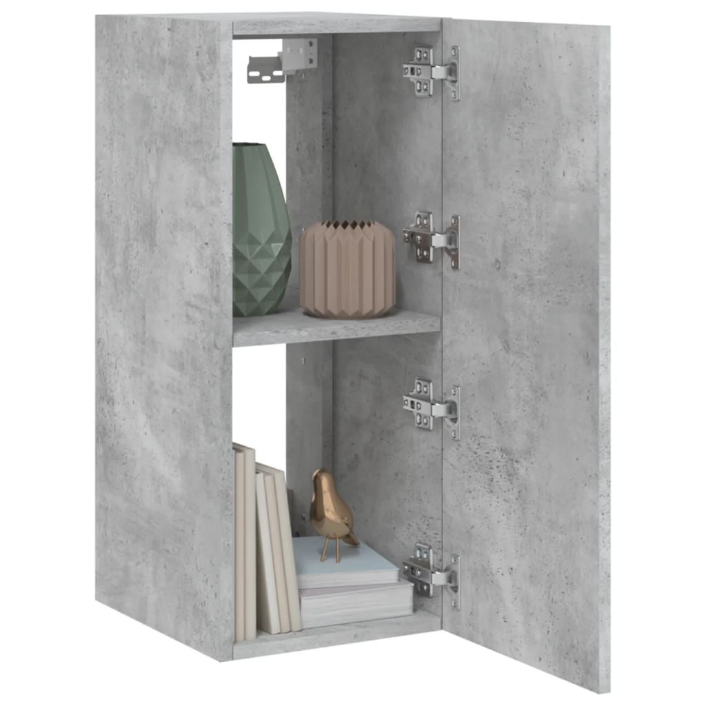 vidaXL Έπιπλο Τηλεόρασης με LED Γκρι Σκυροδέματος 30,5x35x70 εκ.