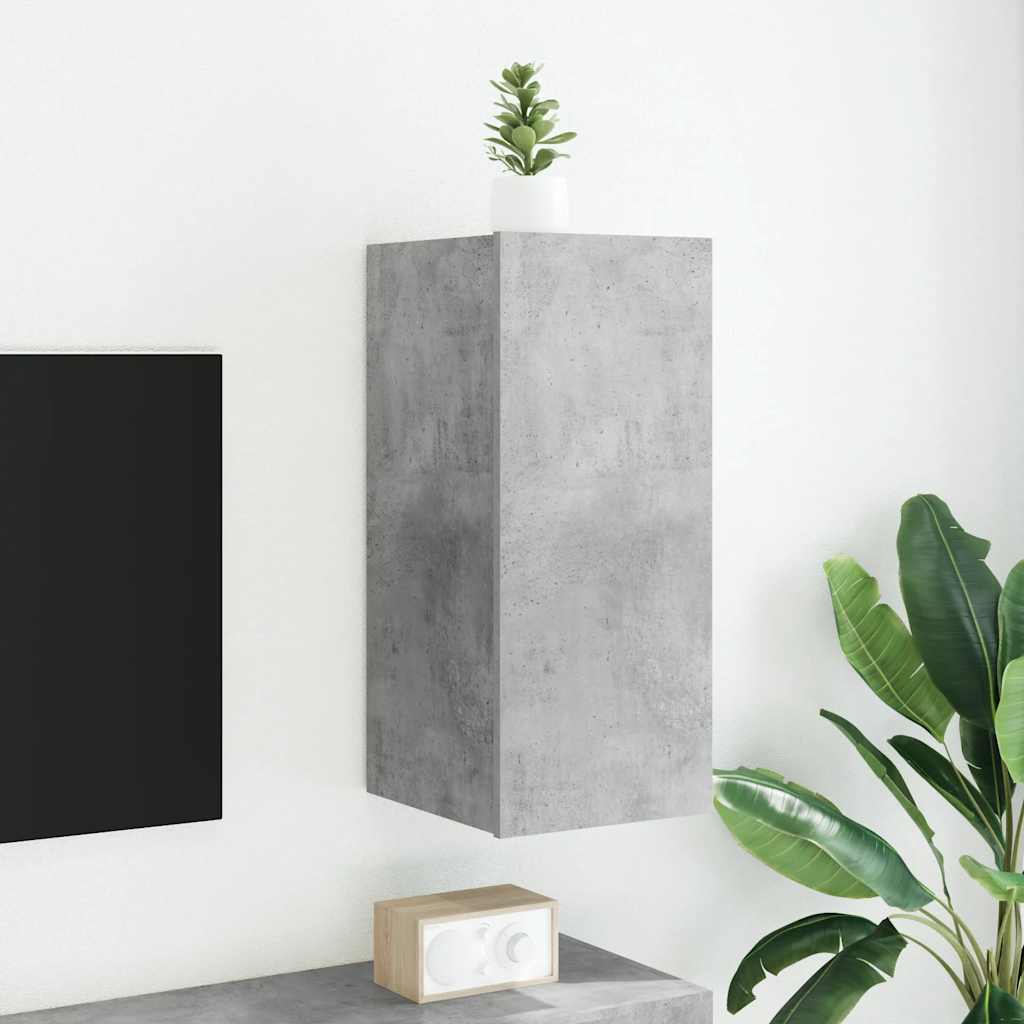 vidaXL Έπιπλο Τηλεόρασης με LED Γκρι Σκυροδέματος 30,5x35x70 εκ.