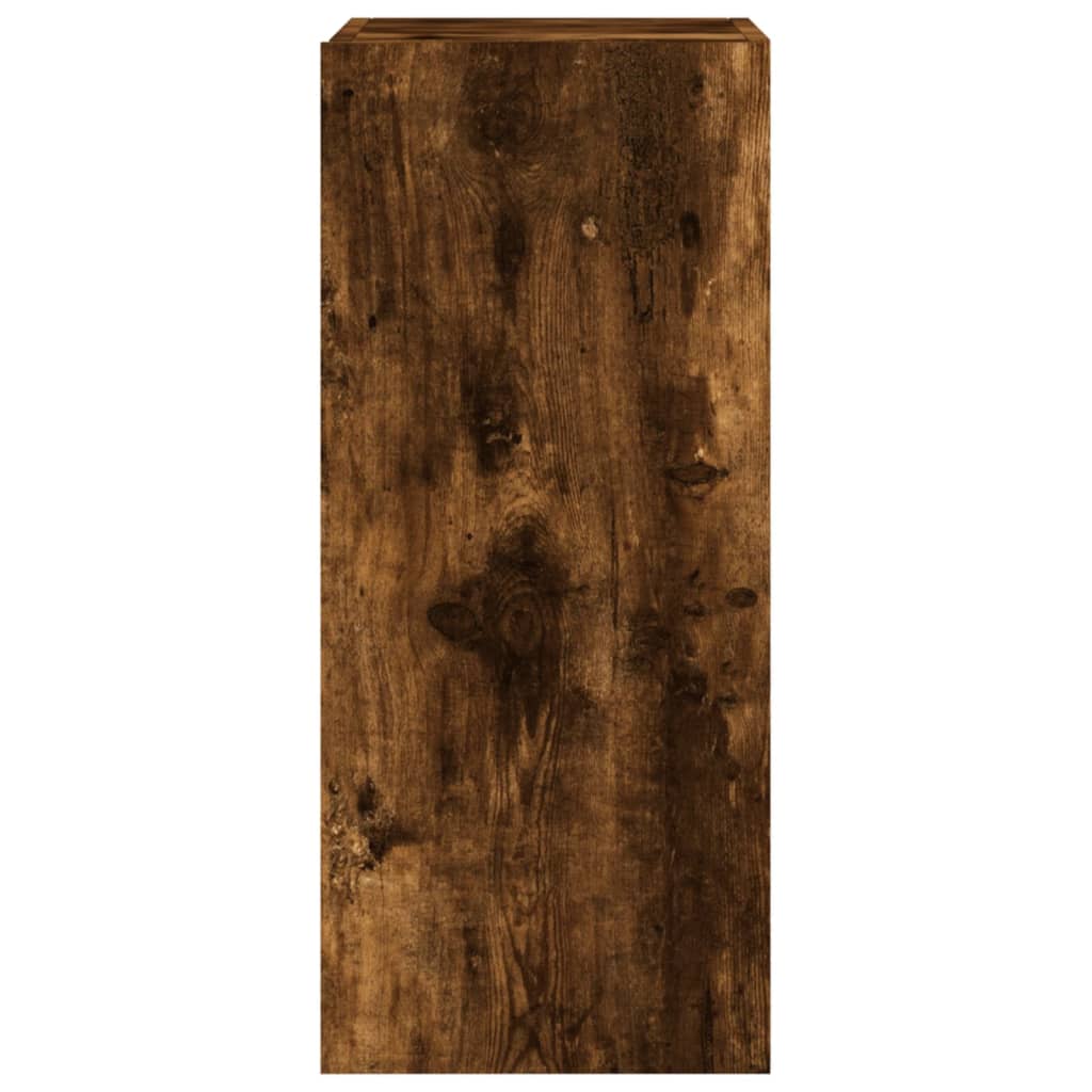 vidaXL Έπιπλο Τοίχου Τηλεόρασης με LED Καπνιστή Δρυς 30,5x35x70 εκ.