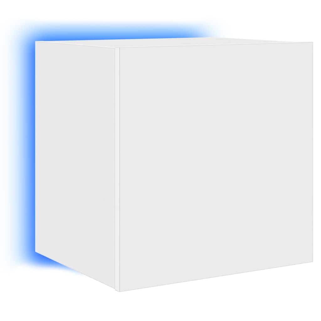 vidaXL Έπιπλο Τοίχου Τηλεόρασης με LED Λευκό 40,5x35x40 εκ.