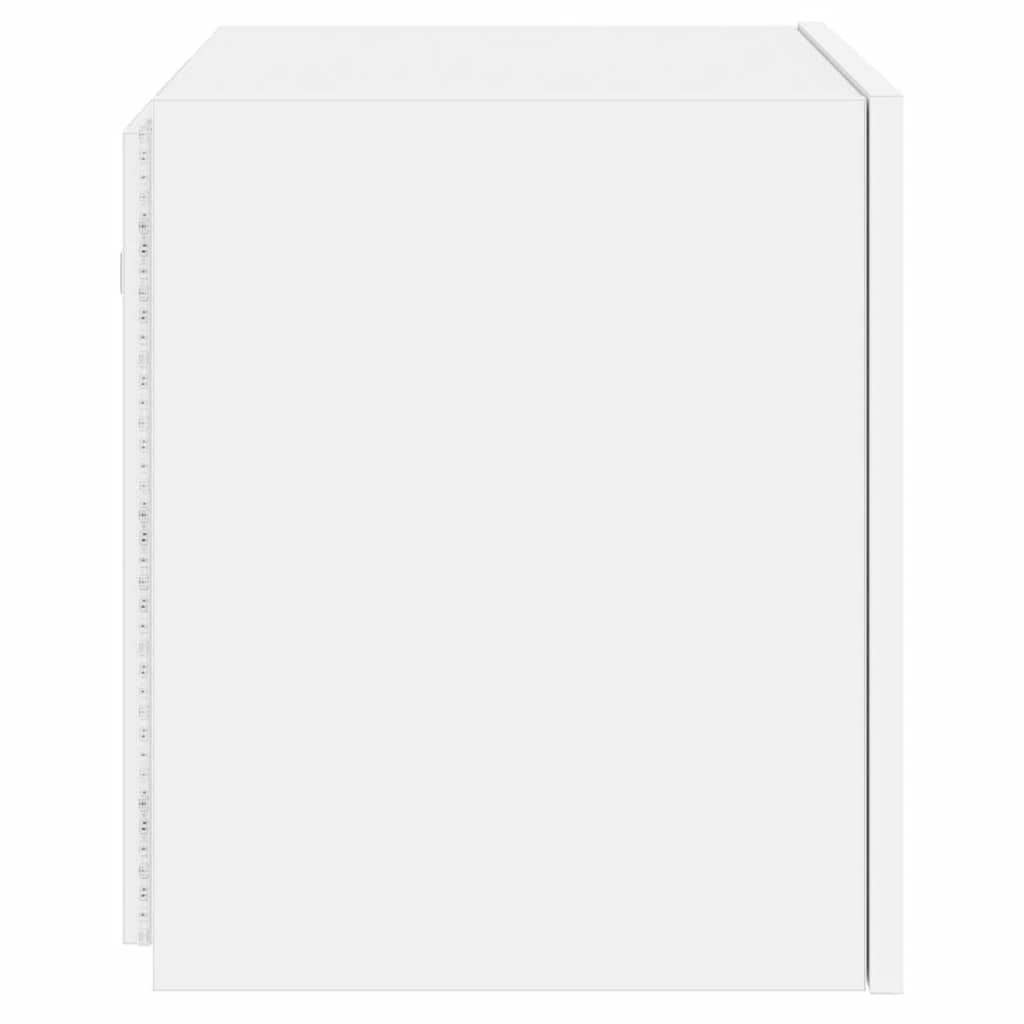 vidaXL Έπιπλο Τοίχου Τηλεόρασης με LED Λευκό 40,5x35x40 εκ.