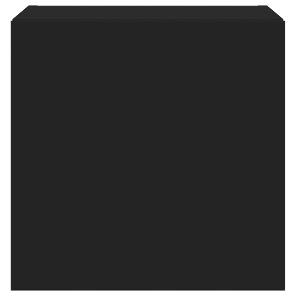 vidaXL Έπιπλα Τοίχου Τηλεόρασης με LED 2 Τεμ. Μαύρα 40,5x35x40 εκ.