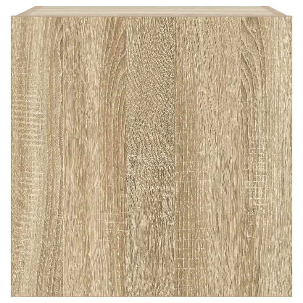 vidaXL Έπιπλα Τοίχου Τηλ. με LED 2 Τεμ. Sonoma Δρυς 40,5x35x40 εκ.
