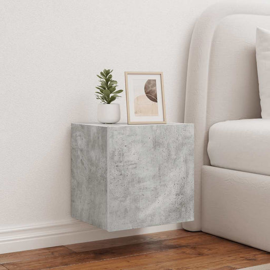 vidaXL Έπιπλο Τηλεόρασης με LED Γκρι Σκυροδέματος 40,5x35x40 εκ.