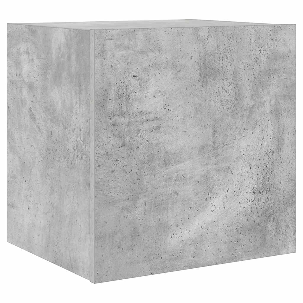 vidaXL Έπιπλα Τηλεόρασης με LED 2 Τεμ Γκρι Σκυροδέματος 40,5x35x40 εκ.