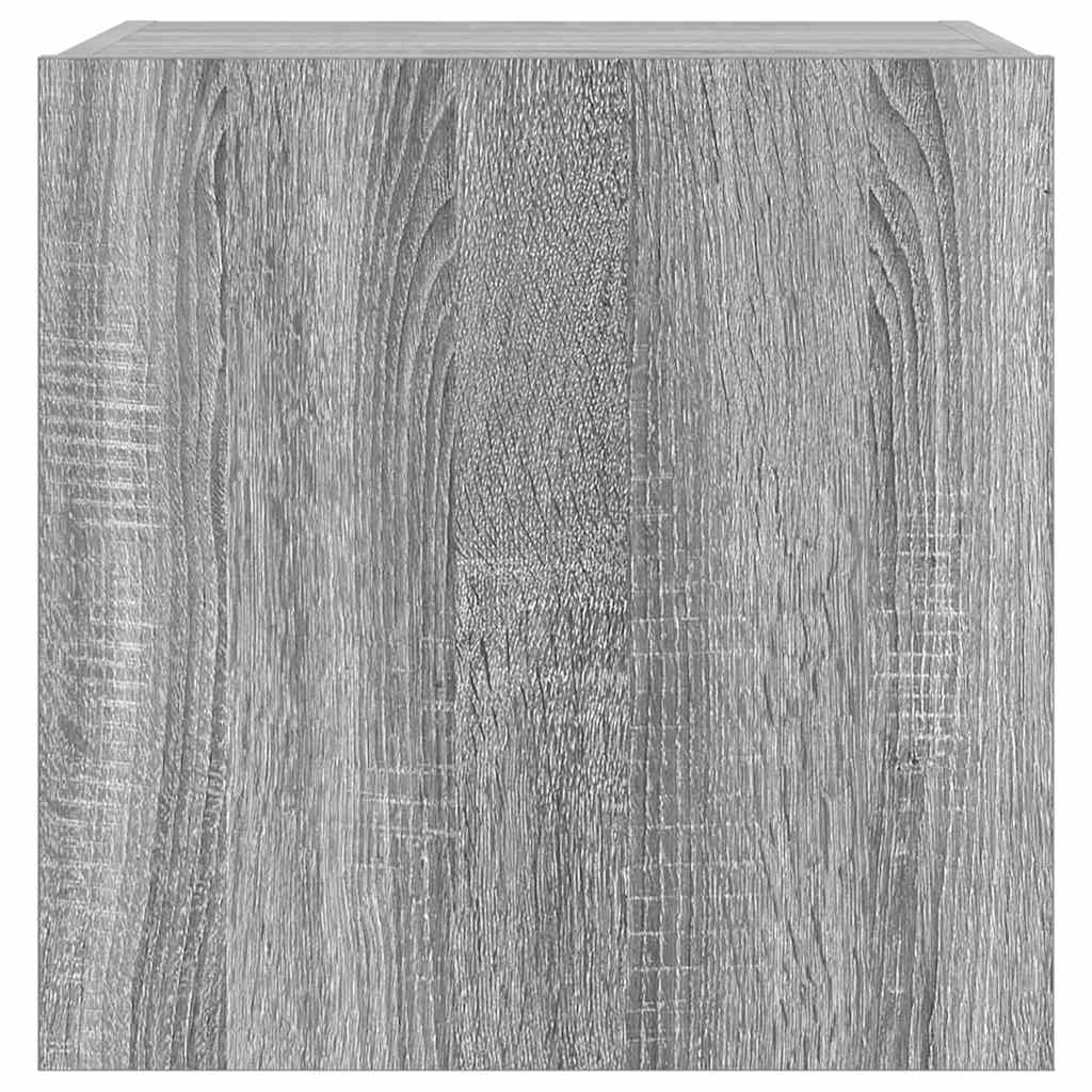 vidaXL Έπιπλο Τοίχου Τηλεόρασης με LED Γκρι Sonoma 40,5x35x40 εκ.