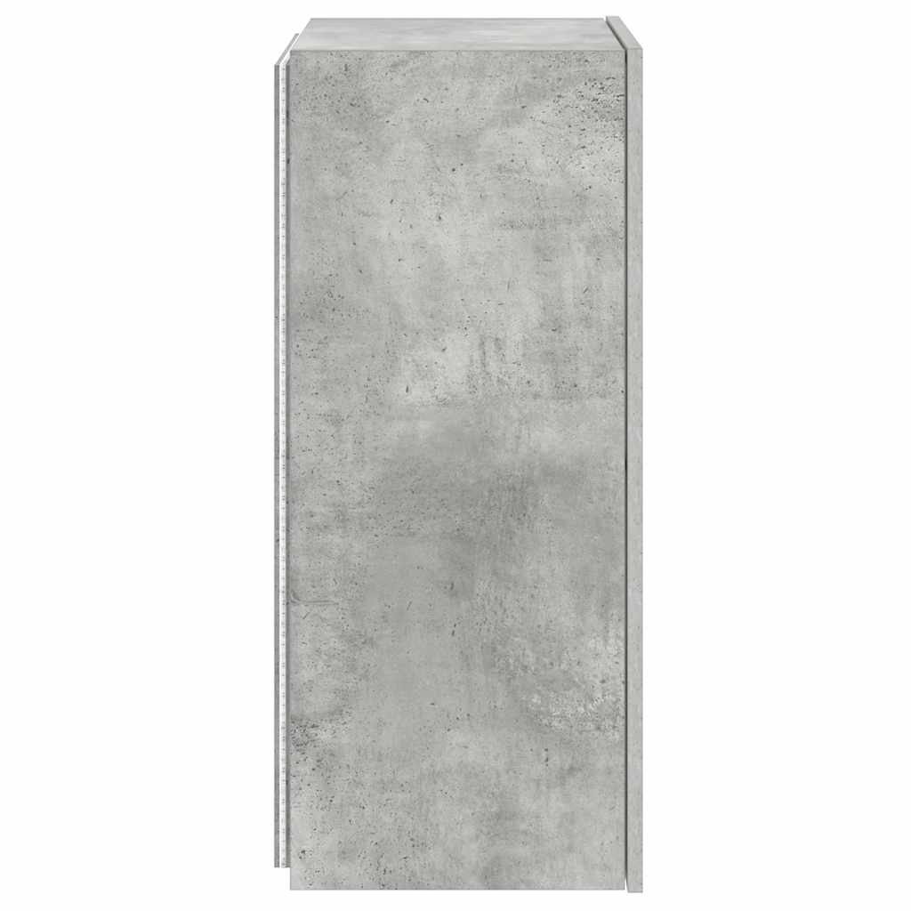 vidaXL Έπιπλο Τηλεόρασης με LED Γκρι Σκυροδέματος 40,5x35x80 εκ.