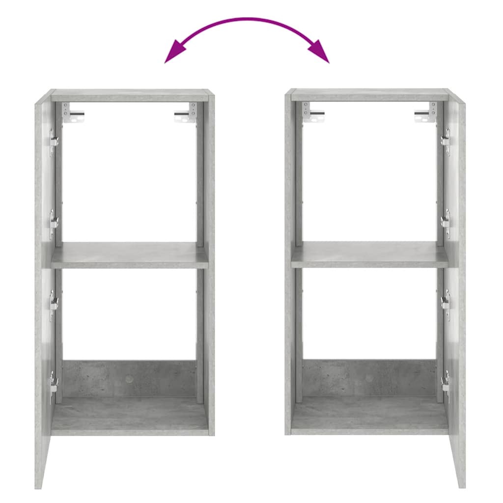 vidaXL Έπιπλο Τηλεόρασης με LED Γκρι Σκυροδέματος 40,5x35x80 εκ.