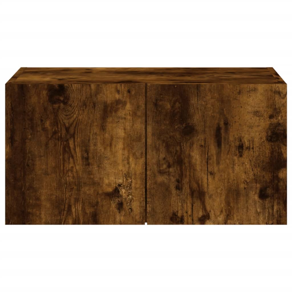 vidaXL Έπιπλο Τοίχου Τηλεόρασης με LED Καπνιστή Δρυς 60x35x31 εκ.