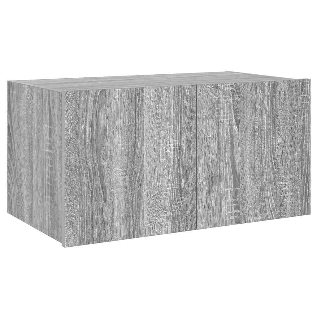 vidaXL Έπιπλο Τοίχου Τηλεόρασης με LED Γκρι Sonoma 60x35x31 εκ.