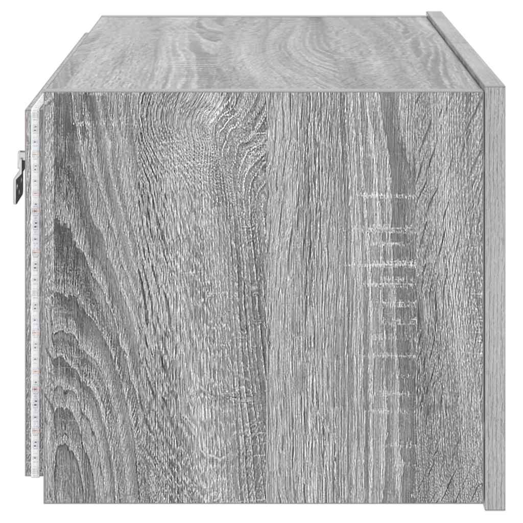 vidaXL Έπιπλο Τοίχου Τηλεόρασης με LED Γκρι Sonoma 60x35x31 εκ.