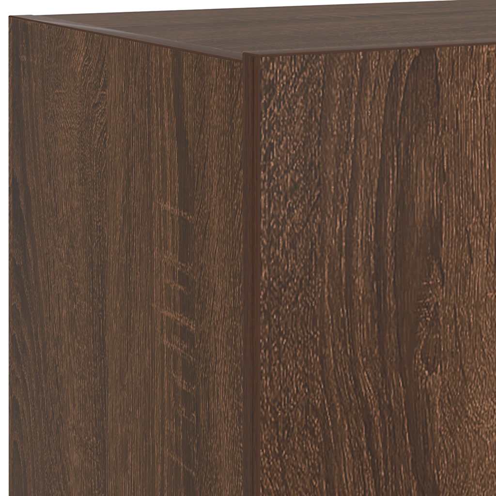 vidaXL Έπιπλο Τοίχου Τηλεόρασης με LED Καφέ Δρυς 60x35x31 εκ.