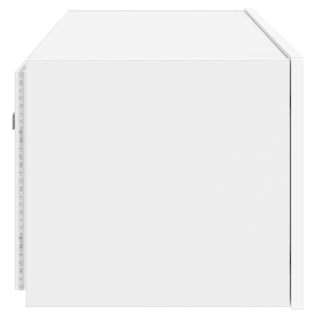 vidaXL Έπιπλο Τοίχου Τηλεόρασης με LED Λευκό 80x35x31 εκ.