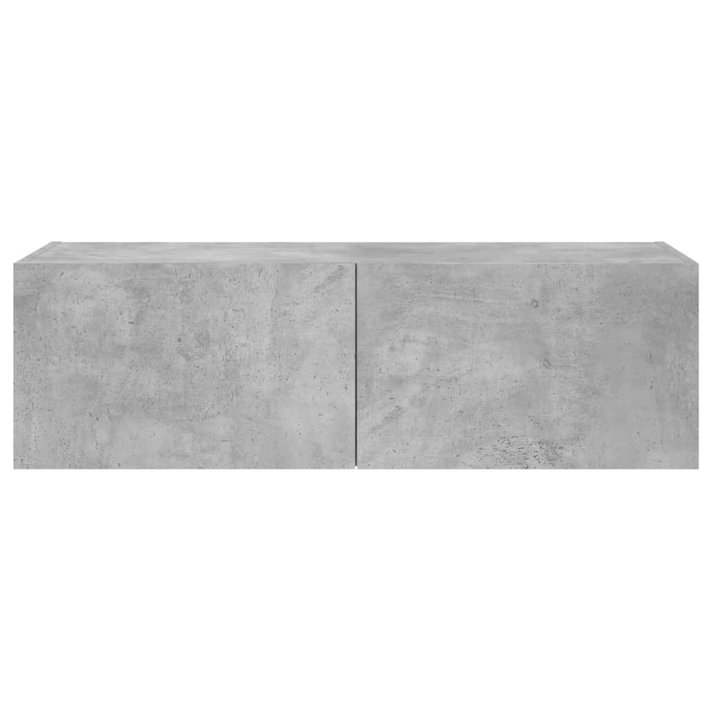 vidaXL Έπιπλο Τηλεόρασης με LED Γκρι Σκυροδέματος 100x35x31 εκ.