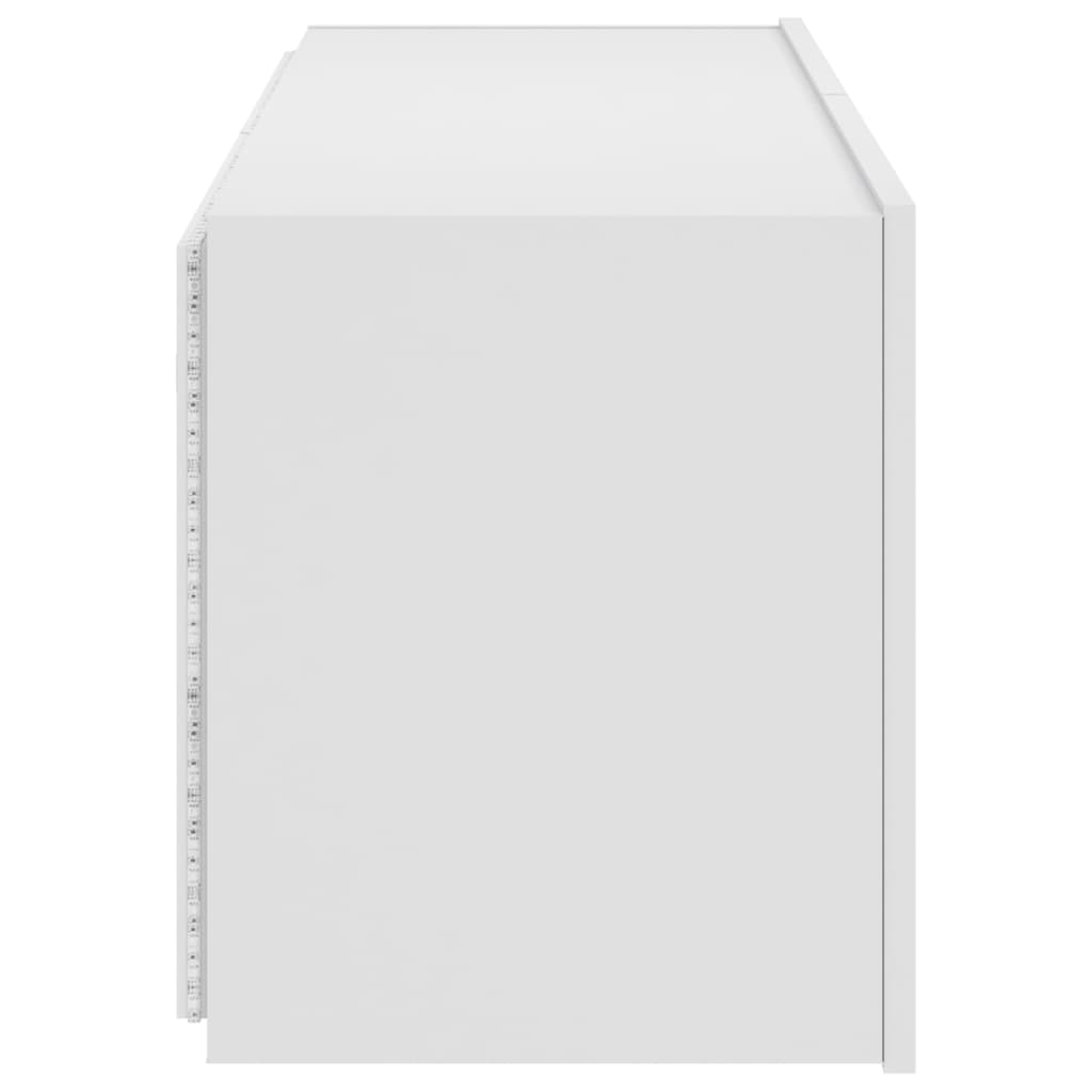 vidaXL Έπιπλο Τοίχου Τηλεόρασης με LED Λευκό 100x35x41 εκ.