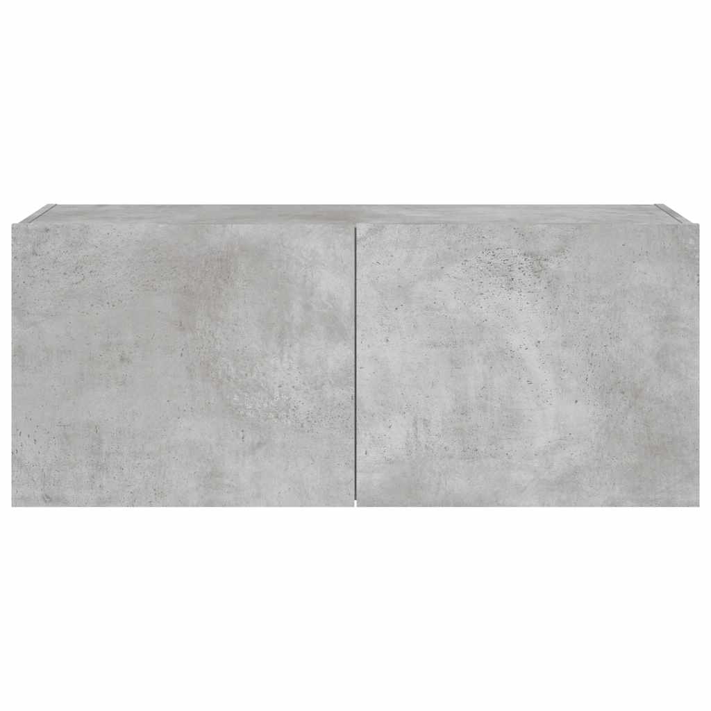 vidaXL Έπιπλο Τηλεόρασης με LED Γκρι Σκυροδέματος 100x35x41 εκ.