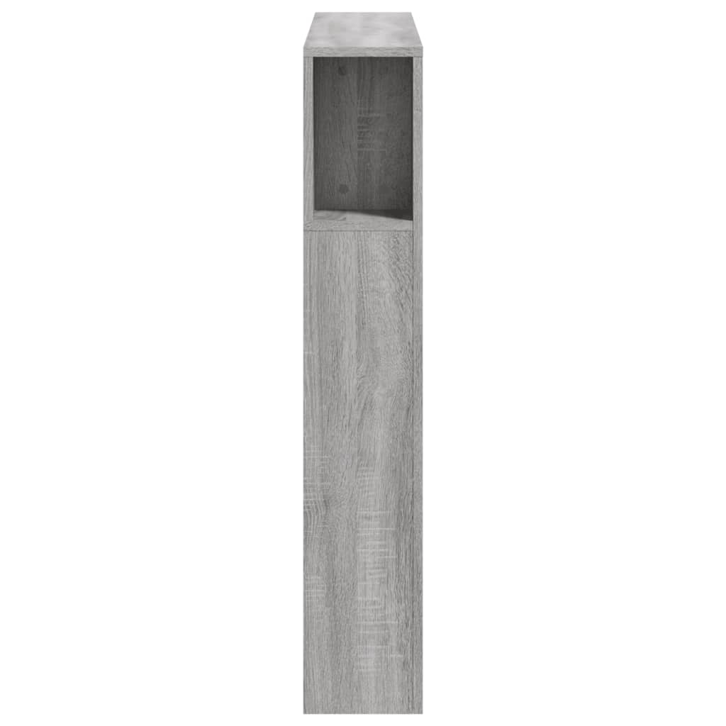 vidaXL Κεφαλάρι Κρεβατιού με LED Γκρι Sonoma 100x18,5x103,5 εκ