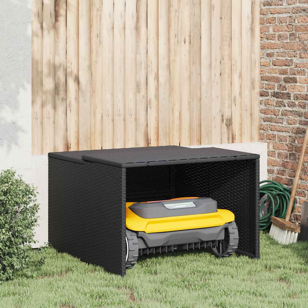 vidaXL Σκέπαστρο για Χλοοκοπτ. Ρομπότ Μαύρο 86x90x52/57 εκ Συνθ. Ρατάν