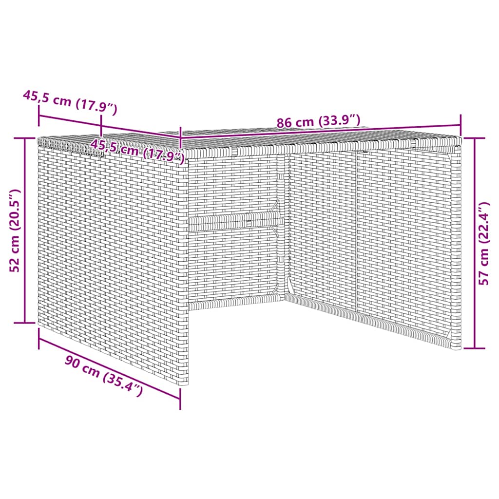 vidaXL Σκέπαστρο για Χλοοκοπτ. Ρομπότ Μπεζ 86x90x52/57 εκ. Συνθ. Ρατάν