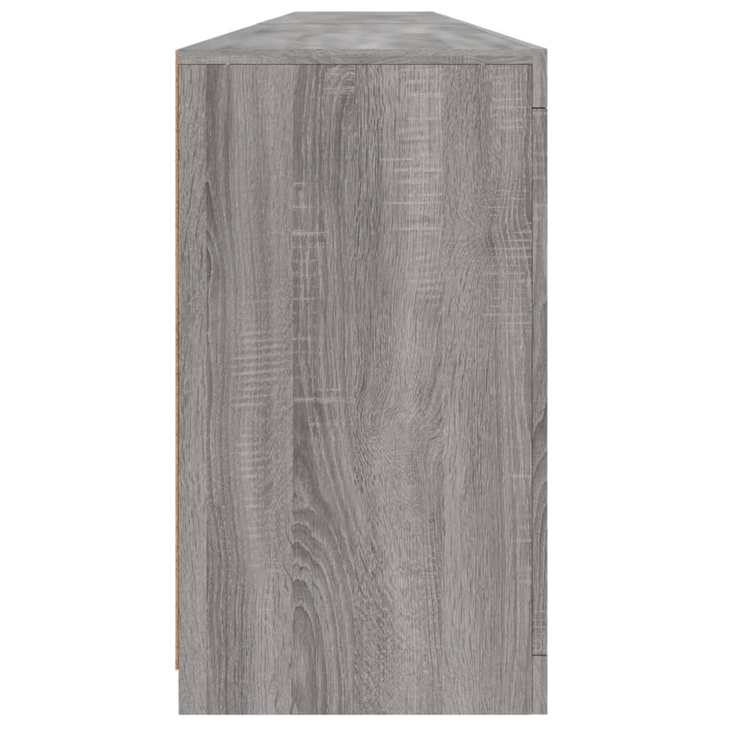 vidaXL Μπουφές με LED Γκρι Sonoma 283 x 37 x 67 εκ.