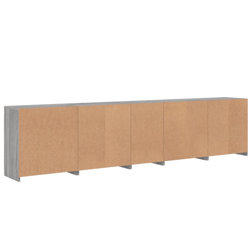 vidaXL Μπουφές με LED Γκρι Sonoma 283 x 37 x 67 εκ.