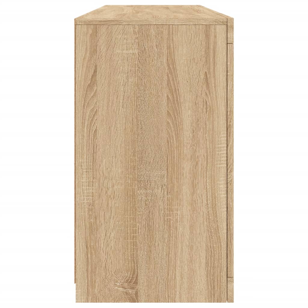 vidaXL Μπουφές με LED Sonoma Δρυς 163 x 37 x 67 εκ.