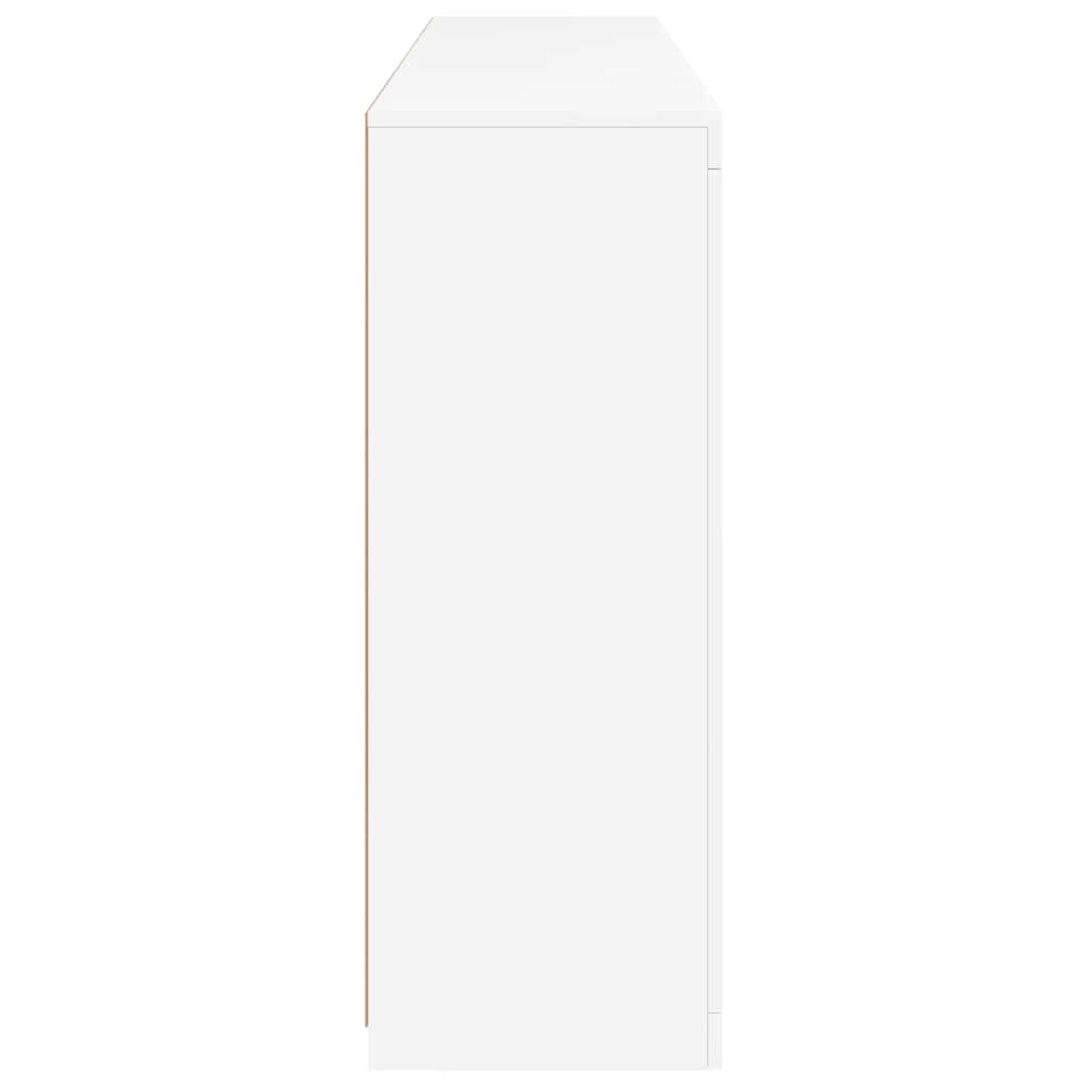 vidaXL Μπουφέδες με Φώτα LED 3 τεμ. Λευκοί από Επεξεργασμένο Ξύλο