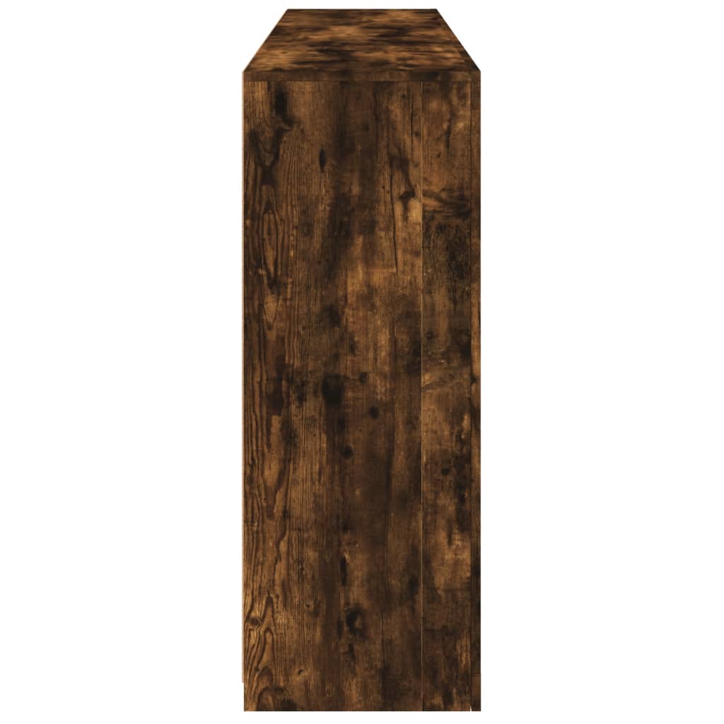 vidaXL Μπουφές με Φώτα LED Καπνιστή Δρυς 162 x 37 x 100 εκ.